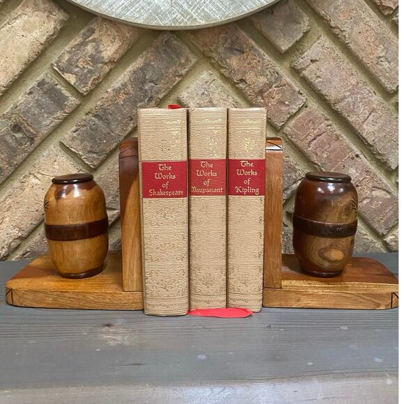 MCM Handmade wood bookends‎ 70s - Picture 2 of 8